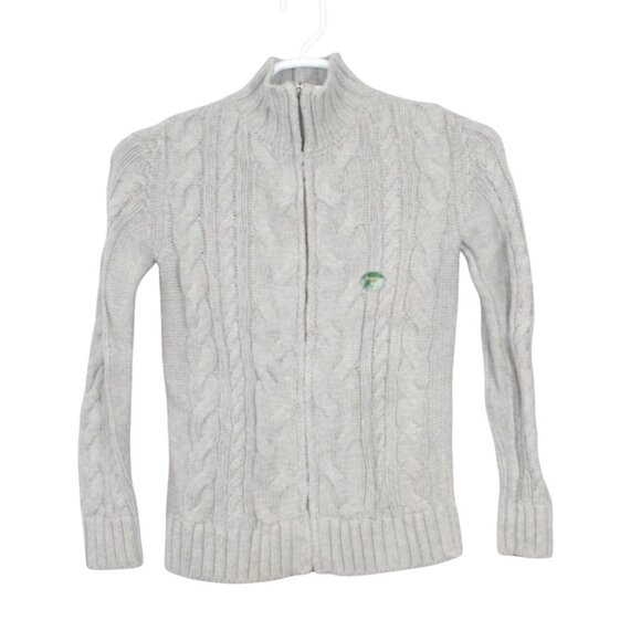 L.L. Bean Sweaters - LL Bean Double L Cable Sweater Zip Cardigan Gray Size XS